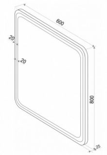 Зеркало с подсветкой Continent Enjoy ЗЛП1100 60см чёрный